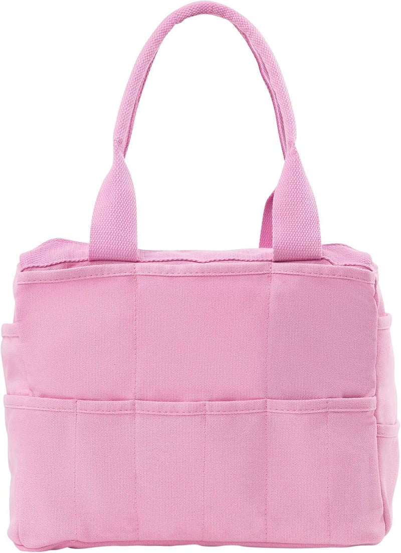 Soolla Studio Bag: Craft Organizer & Pottery Tool Bag, Washable Art Supply Tote, Knitting Yarn, Crochet Projects, 30 Pockets, 20+ Canvas Colors, Artist Gift for Adults (Flirty Flamingo) - Image 3